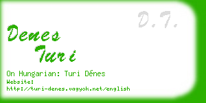 denes turi business card